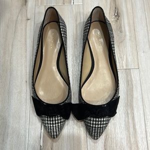 Houndstooth bow flats